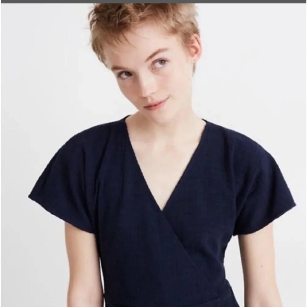 Madewell Cross-Front Flutter-Sleeve Mini Dress - Picture 3 of 6